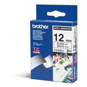   Feliratozógép szalag, matt, 12 mm x 8 m, BROTHER, TZe-N231 fehér-fekete (QPTTZN231)