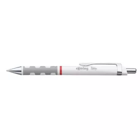   Golyóstoll, 0,8 mm, nyomógombos, fehér tolltest, ROTRING Tikky, kék (R0770890)