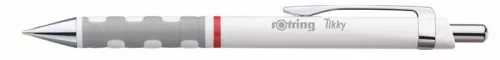Golyóstoll, 0,8 mm, nyomógombos, fehér tolltest, ROTRING Tikky, kék (R0770890)