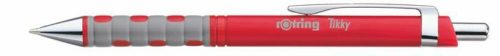 Golyóstoll, 0,8 mm, nyomógombos, piros tolltest, ROTRING Tikky, kék (R0770900)