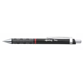   Golyóstoll, 0,8 mm, nyomógombos, fekete tolltest, ROTRING Tikky, kék (R0770910)