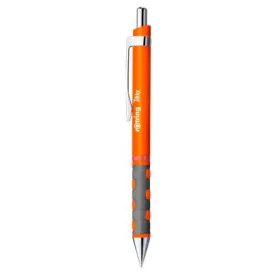   Golyóstoll, 0,8 mm, nyomógombos, neonnarancs tolltest, ROTRING Tikky, kék (R2205269)