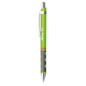   Golyóstoll, 0,8 mm, nyomógombos, neonzöld tolltest, ROTRING Tikky, kék (R2205270)