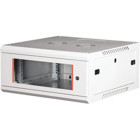 Rack szekrény, fali, 19, 4U, lapraszerelt, LANDE PROlineB, szürke (RASLN05)