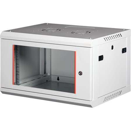 Rack szekrény, fali, 19, 6U, lapraszerelt, LANDE PROlineB, szürke (RASLN06)