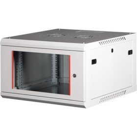   Rack szekrény, fali, 19, 6U, lapraszerelt, LANDE PROlineB, szürke (RASLN07)