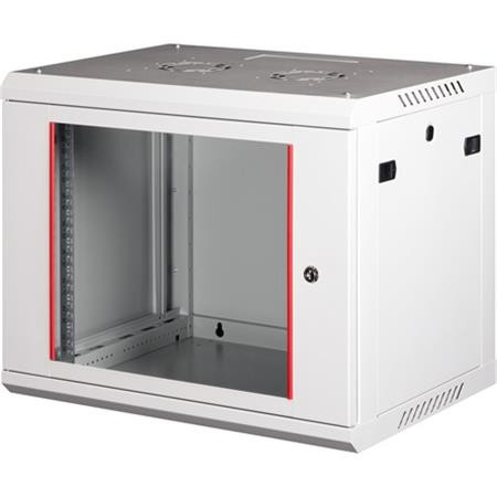 Rack szekrény, fali, 19, 9U, lapraszerelt, LANDE PROlineB, szürke (RASLN08)