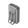 Power bank, beépített kábellel, 20.000mAh, RIVACASE VA2612 (RHAVA2612)
