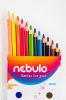 Színes ceruza készlet, hatszögletű,  NEBULO, 12 különböző szín (RNEBSZC12)