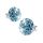 Fülbevaló, aquakék SWAROVSKI® kristállyal, félgömb, 10mm, ART CRYSTELLA® (RSWF052)