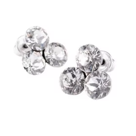   Fülbevaló, natúr fehér SWAROVSKI&reg; kristállyal, 11mm, ART CRYSTELLA&reg; (RSWF054)