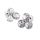 Fülbevaló, natúr fehér SWAROVSKI® kristállyal, 11mm, ART CRYSTELLA® (RSWF054)