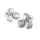 Fülbevaló, natúr fehér SWAROVSKI&reg; kristállyal, 11mm, ART CRYSTELLA&reg; (RSWF054)