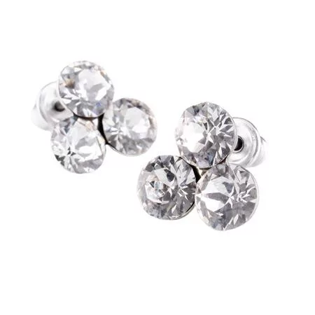 Fülbevaló, natúr fehér SWAROVSKI&reg; kristállyal, 11mm, ART CRYSTELLA&reg; (RSWF054)