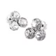 Fülbevaló, natúr fehér SWAROVSKI&reg; kristállyal, 11mm, ART CRYSTELLA&reg; (RSWF054)