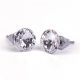 Fülbevaló, fehér SWAROVSKI® kristállyal, csúcsos, 8mm, ART CRYSTELLA® (RSWF060)