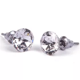   Fülbevaló, natúr fehér SWAROVSKI&reg; kristállyal, 8 mm, ART CRYSTELLA&reg; (RSWF062)