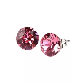   Fülbevaló, rózsaszín SWAROVSKI&reg; kristállyal, 8 mm, ART CRYSTELLA&reg; (RSWF063)