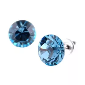   Fülbevaló, aquakék SWAROVSKI&reg; kristállyal, 8 mm, ART CRYSTELLA&reg; (RSWF065)