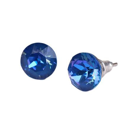 Fülbevaló, Capri kék SWAROVSKI® kristállyal, 8 mm, ART CRYSTELLA® (RSWF067)