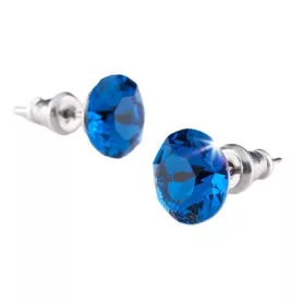   Fülbevaló, Capri kék SWAROVSKI&reg; kristállyal, 7 mm, ART CRYSTELLA&reg; (RSWF071)