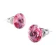 Fülbevaló, rózsaszín SWAROVSKI&reg; kristállyal, csúcsos, 8 mm, ART CRYSTELLA&reg; (RSWF072)