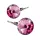 Fülbevaló, francia kapcsos, rózsaszín SWAROVSKI&reg; kristállyal, 12mm, ART CRYSTELLA&reg; (RSWF073)