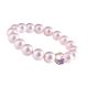 Karkötő, rózsaszín SWAROVSKI® gyöngyből, színjátszós fehér kristállyal, 10 mm, ART CRYSTELLA® M (RSWK0091)
