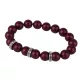 Karkötő, bíborlila SWAROVSKI&reg; gyöngyből, fehér rondella kristállyal, 10mm, ART CRYSTELLA&reg; M (RSWK0118)