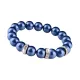 Karkötő, sötétkék SWAROVSKI&reg; gyöngyből, fehér rondella kristállyal, 10mm, ART CRYSTELLA&reg; M (RSWK0122)