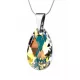 Nyaklánc, esőcsepp formájú, színjátszós fehér SWAROVSKI® kristállyal, 16mm, ART CRYSTELLA® (RSWL007)