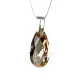 Nyaklánc, esőcsepp formájú, pezsgő színű SWAROVSKI® kristállyal, 16mm, ART CRYSTELLA® (RSWL009)