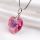 Nyaklánc, szív formájú, rózsaszín SWAROVSKI® kristállyal, 18mm ART CRYSTELLA® (RSWL010)