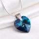 Nyaklánc, szív formájú, bahama kék SWAROVSKI® kristállyal, 18mm ART CRYSTELLA® (RSWL013)