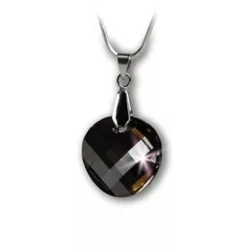   Nyaklánc, kerek formájú, Black Diamond SWAROVSKI&reg; medállal, 18mm ART CRYSTELLA&reg; (RSWL031)