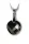 Nyaklánc, kerek formájú, Black Diamond SWAROVSKI&reg; medállal, 18mm ART CRYSTELLA&reg; (RSWL031)