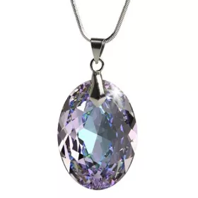   Nyaklánc, ovális formájú, ametiszt lila SWAROVSKI&reg; kristállyal, 16 mm ART CRYSTELLA&reg; (RSWL034)