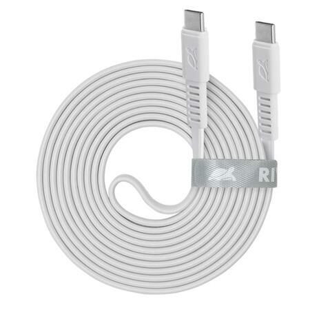 USB kábel, USB-C - USB-C, 2,1 m, RIVACASE PS6005 W21, fehér (RUK6005W21)