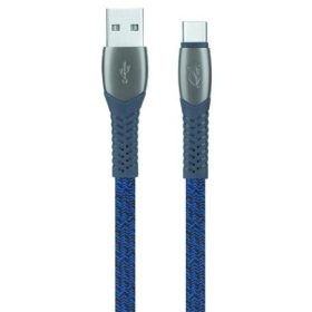   USB kábel, USB - USB-C, 1,2 m, RIVACASE PS6102, kék (RUK6102BL)