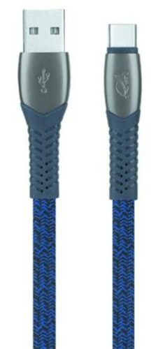 USB kábel, USB - USB-C, 1,2 m, RIVACASE PS6102, kék (RUK6102BL)