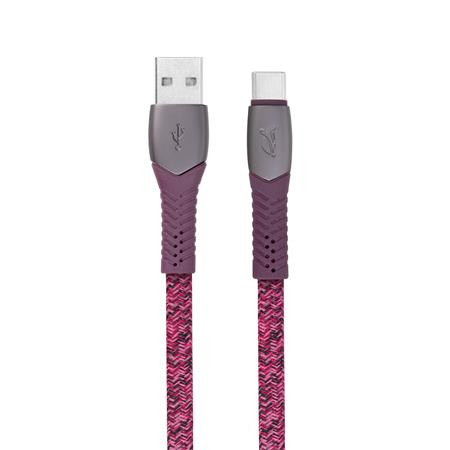 Usb kábel, USB - USB-C, 1,2 m, RIVACASE PS6102, piros (RUK6102RD)