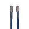 USB kábel, USB-C - USB-C, 1,2 m, RIVACASE PS6105, kék (RUK6105BL)