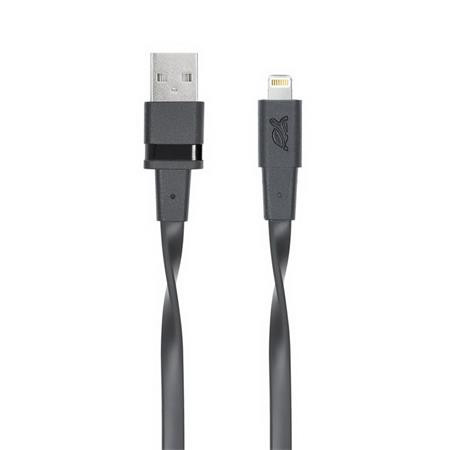 USB kábel, USB - Lightning (Apple), 1,2m, RIVACASE PS6001, fekete (RUKPS6001B)