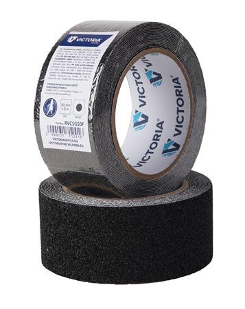 Csúszásgátló szalag, 50 mm x 5 m, VICTORIA FACILITY, fekete (RVCSG50F)