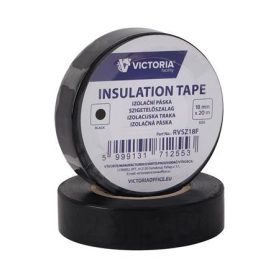   Szigetelőszalag, 18 mm x 20 m, VICTORIA FACILITY, fekete (RVSZ18F)