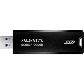   SSD (külső memória), 1TB, USB 3.2, 500/550MB/s, ADATA SC610, fekete-piros (SA610SC1T)
