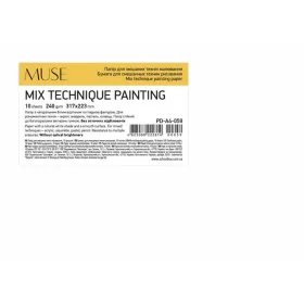   Rajzlap, A4+, 10 lap, 240 g, SHKOLYARYK Mix Technique Muse (SB10059)