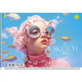   Vázlatfüzet, spirál, A4, 100 g, 30 lap, SHKOLYARYK the Sketch book (SB308507)