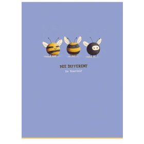   Füzet, tűzött, A4, vonalas, 40 lap, SHKOLYARYK, Bee different, vegyes (SB405245L)