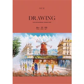   Rajzlap, A4+, 150 g, 25 lap, papírtokban, SHKOLYARYK Drawing Muse (SB4075)